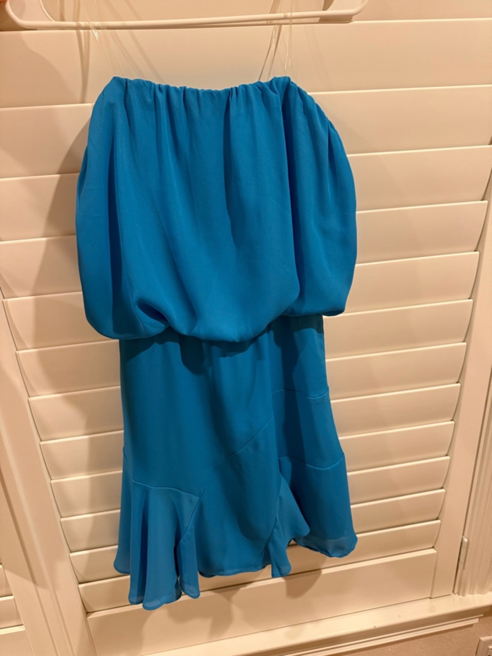DO+BE Turquoise Strapless Ruffle Dress